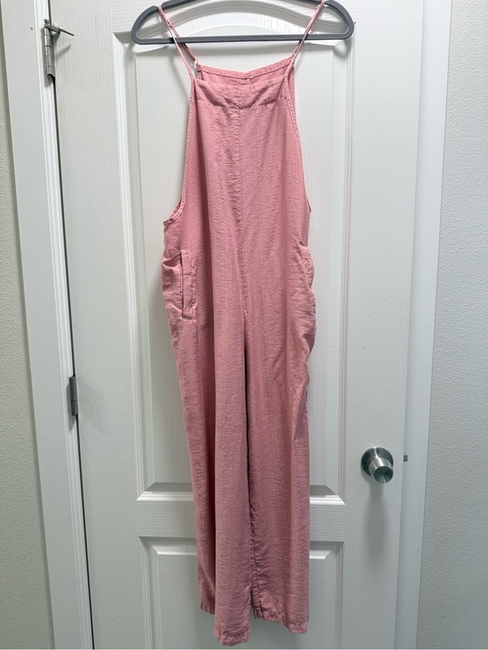 Source Unknown Pants - Pink Sleeveless Wide-Leg Jumpsuit